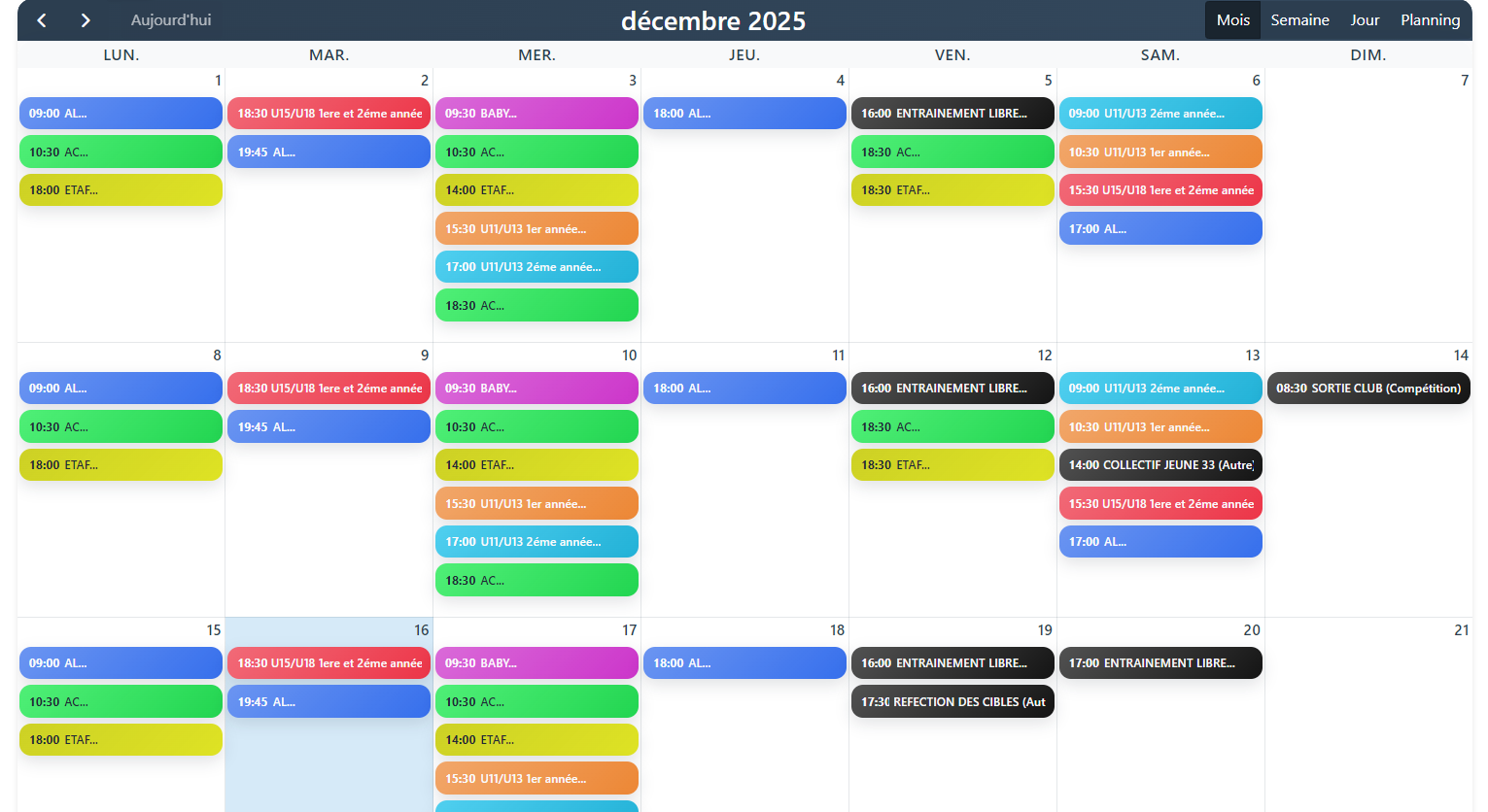 Planning ClubArchery